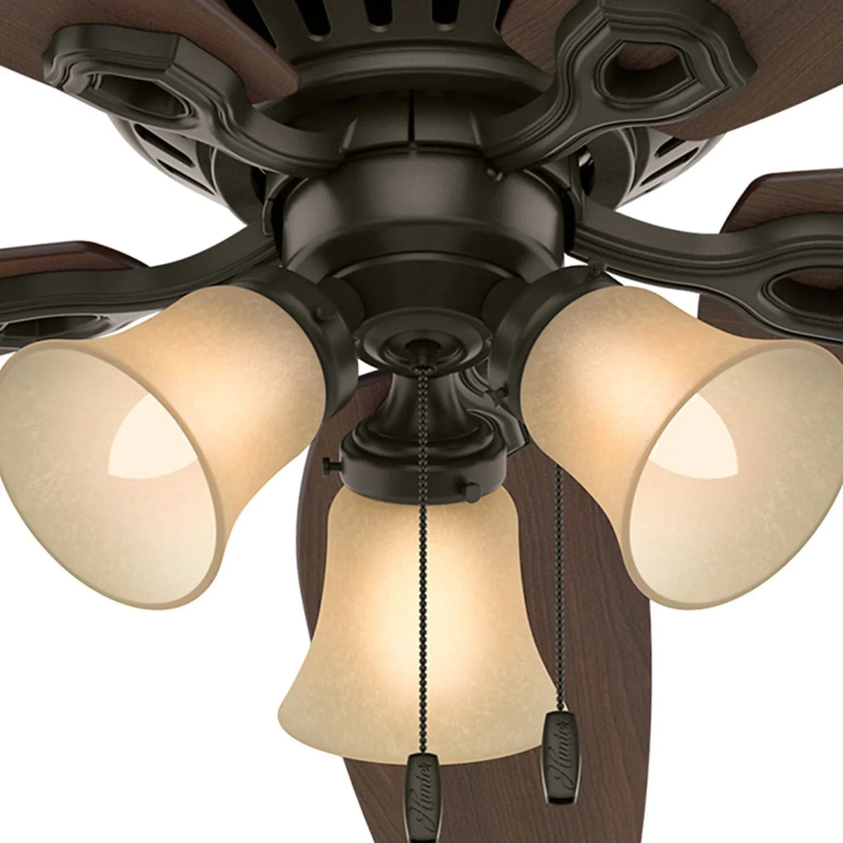 Snow Profile w/ Low Company White 52" Fan Fan Chain, Pull Hunter Builder Ceiling