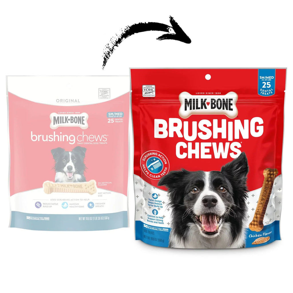 Per Brushing Treats, Milk-Bone Oz. Dental Small/Medium, 25 Chews Dog 19.6 Daily Bag, Bones Bag