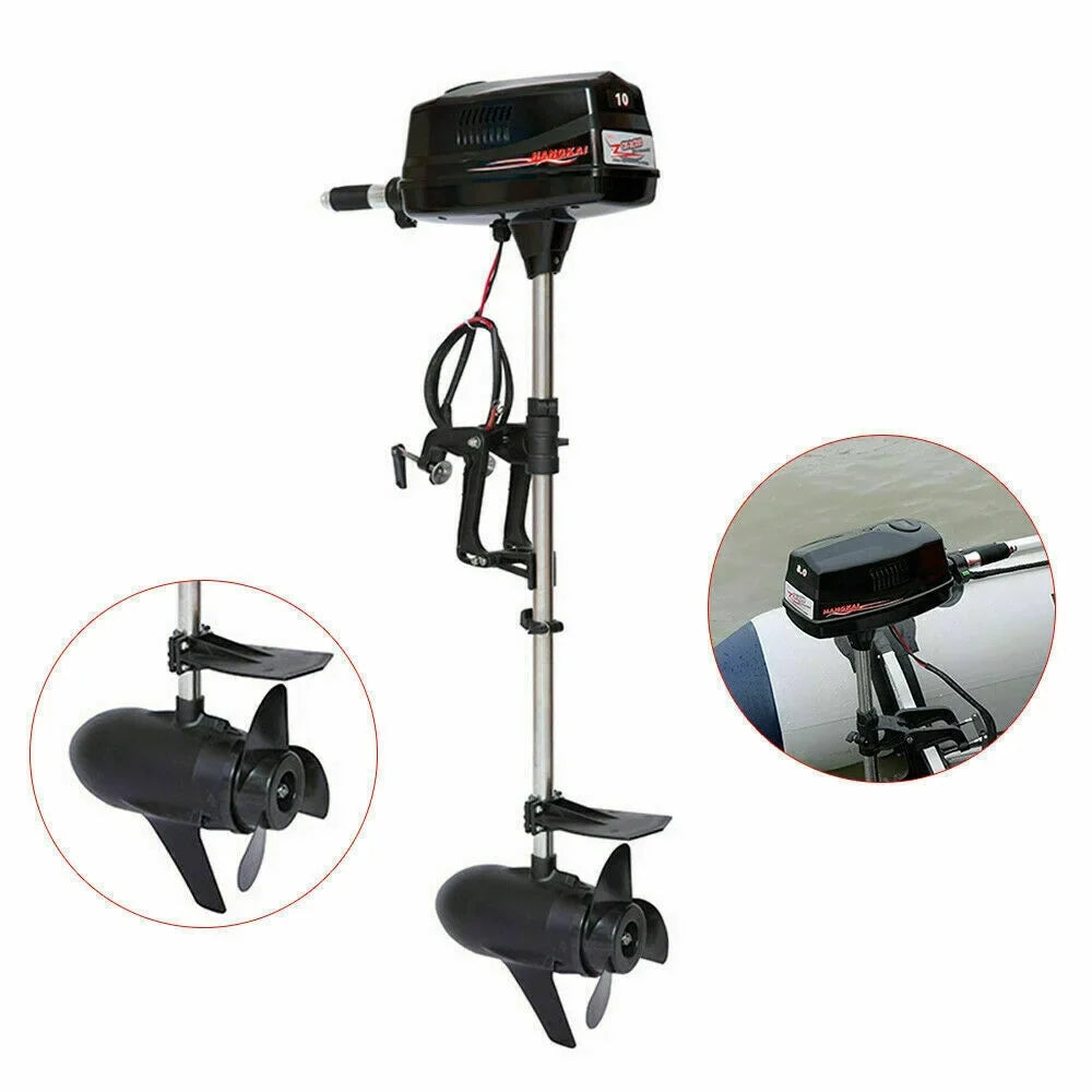 Brushless Engine Electric Fishing Outboard Motor Wuzstar w/Propel Boat 60V 2.2KW 10HP