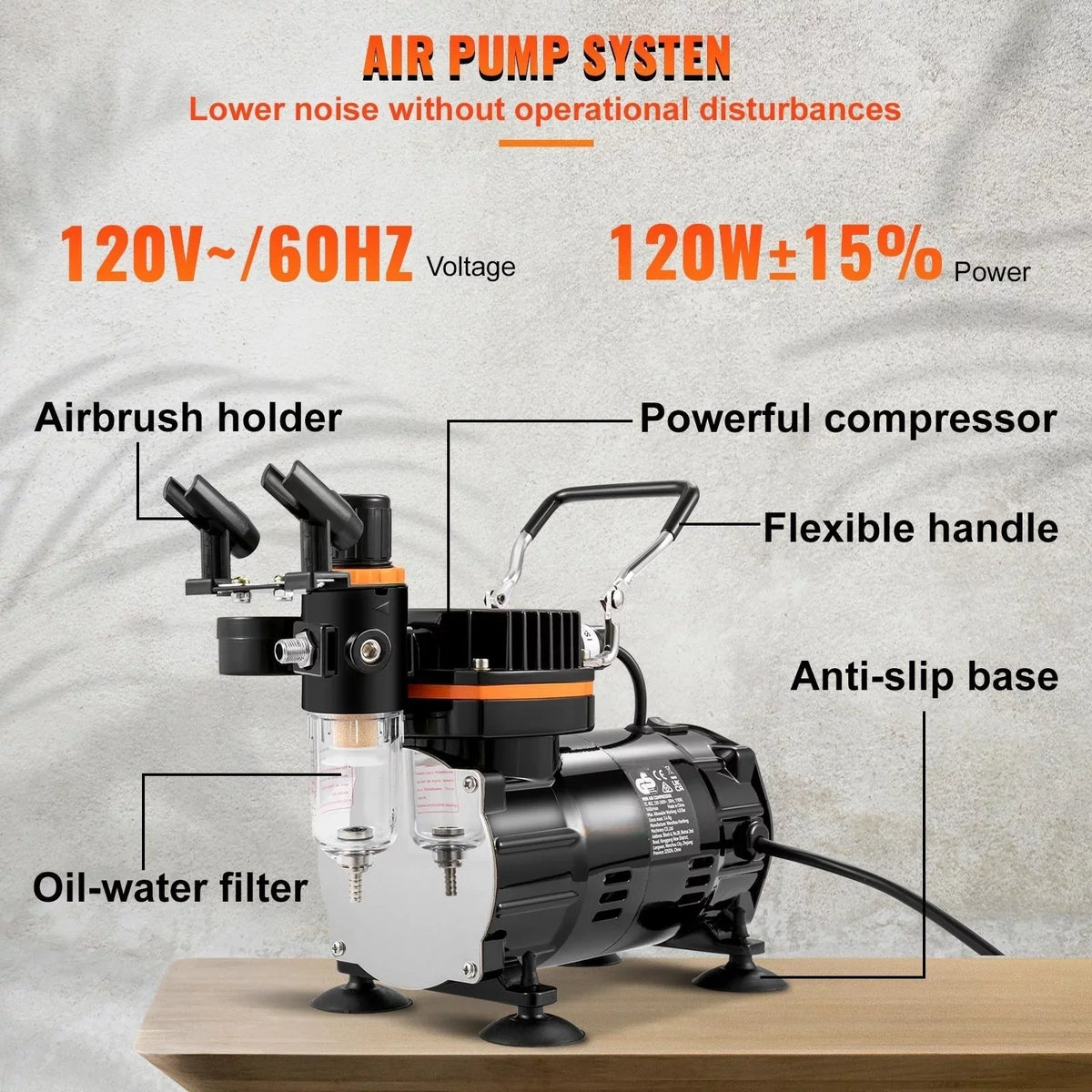 Kit System Nail with BENTISM Gravity Cookie Compressor, Art Airbrush Multi-purpose with Professional Feed Airbrushing Airbrush Tatto Dual-action Kit, Set Airbrushes,