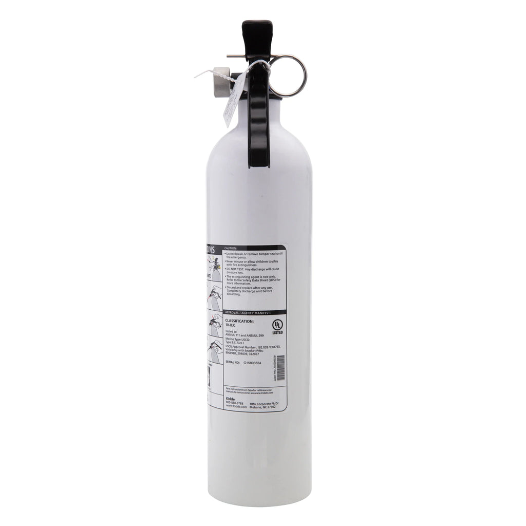 UL Rated Extinguisher, Model Fire Kidde Not Marine Rechargeable 10-B:C, KD82W-10BC,