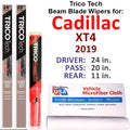 2019 of Wipers (Set Wiper Blade Cadillac w/Rear Beam XT4 3)