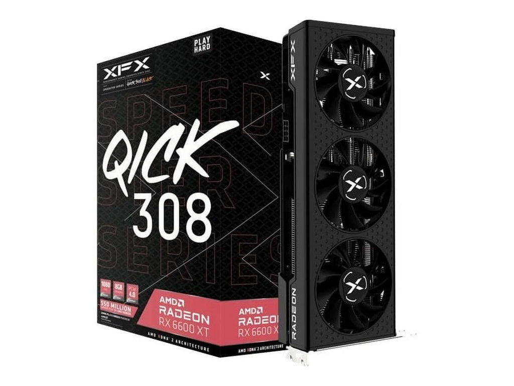 HDMI, 4.0 PCIe - GB XFX 3 RX GDDR6 6600 x - - Radeon Speedster card XT Radeon DisplayPort Graphics 6600 QICK308 black - XT 8 RX - - x8