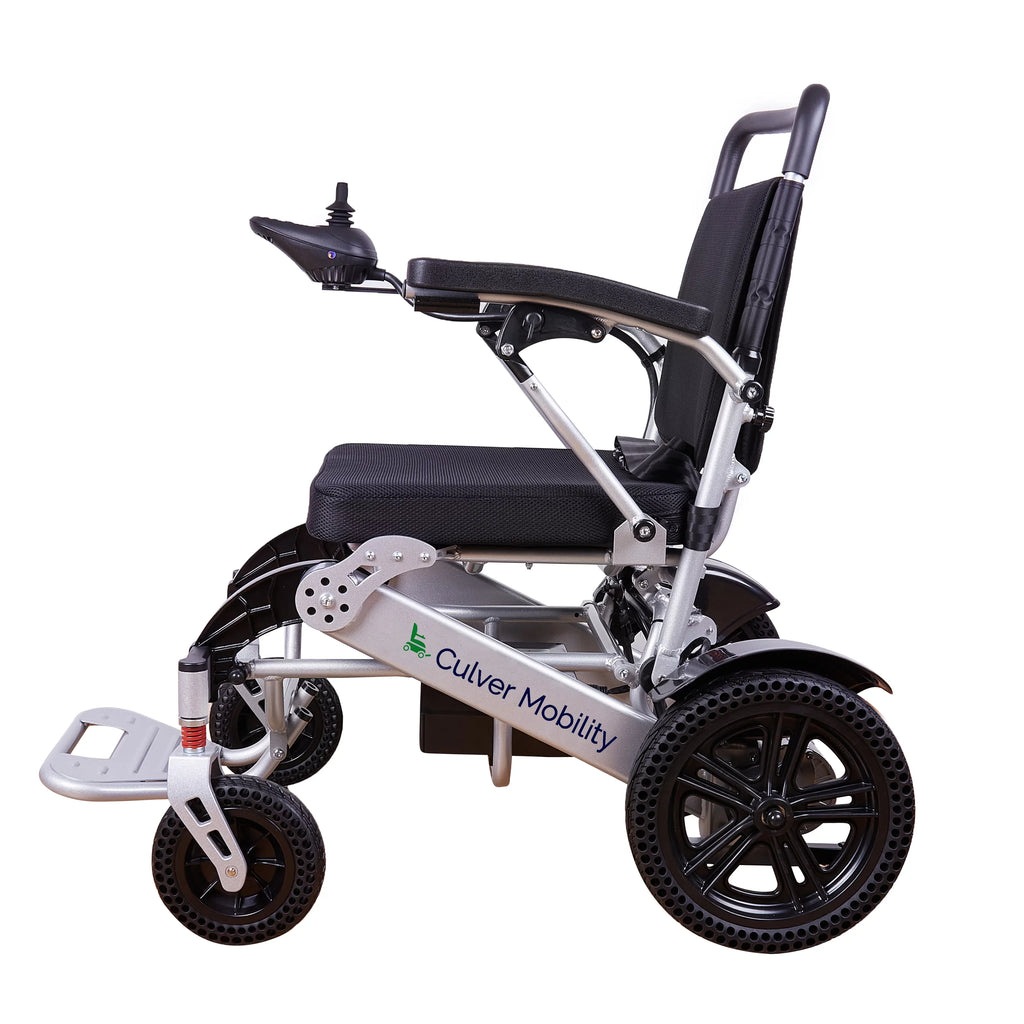 and Electric - Exclusive Alton 500W Lightweight Foldable Power 20 - - - miles SILVER Mobility 360lbs Wheelchairs