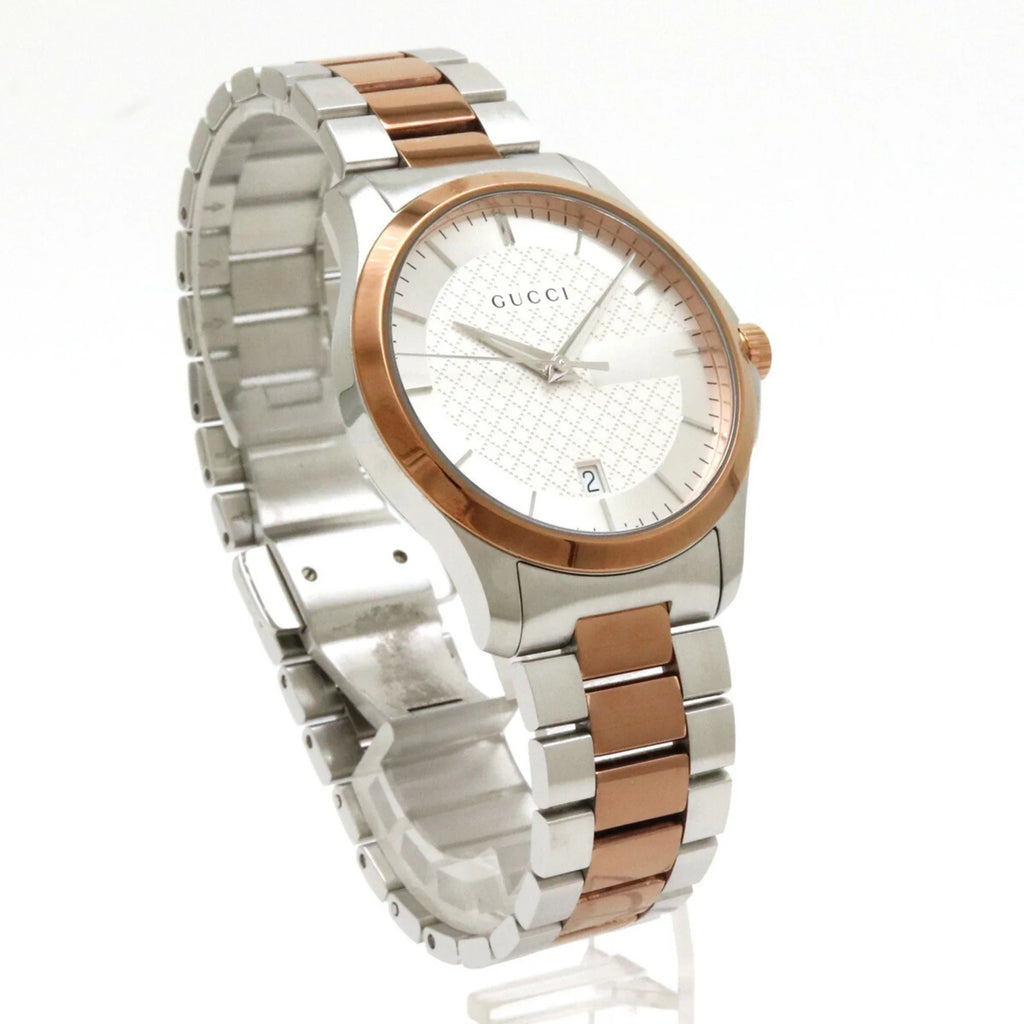 Men's Dial Quartz Watch 126.4 Collection YA126447 Date SS Silver Pre-Owned G PGPVD Timeless (Good)