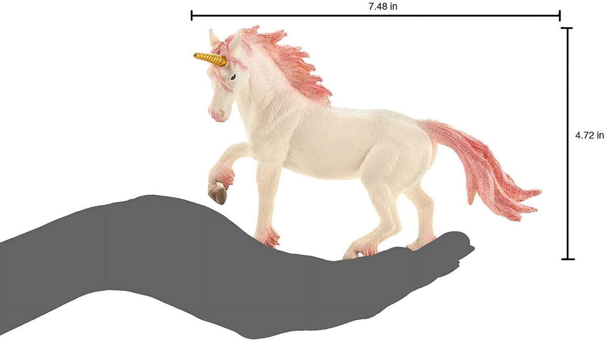 Fantasy (Pink) Painted Replica Unicorn Realistic Hand MOJO Figurine Toy