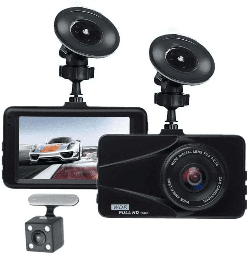 Recorder Plus Images Video LCD Wide G-Sensor, Cam Detection DVR Motion Travel 170° Dual Screen For Loop Angle, WDR, Recording HD 3" T670 Dash Excellent Full