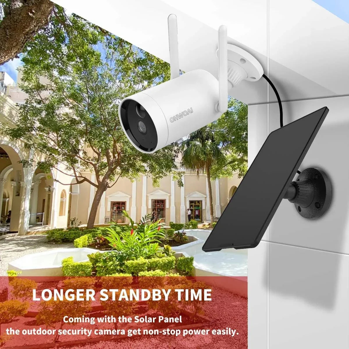 Wireless Detection, 《Truly with WiFi Night Vision Home Waterproof, Camera, Solar Two-Way & Battery Rechargeable Motion Solar Audio》Outdoor Surveillance Security Panel, Powered Camera PIR IP Camera,