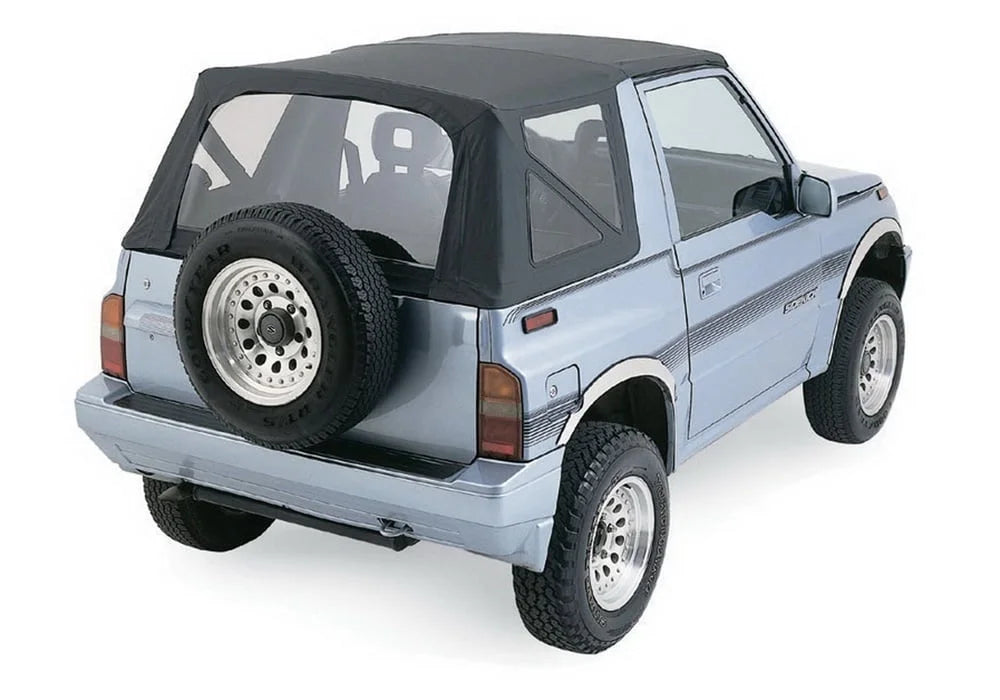 For Diamond Windows Samurai, Suzuki 98635 1986-1994 Black Replacement RealTruck Rampage Soft Factory W/Tinted by Top