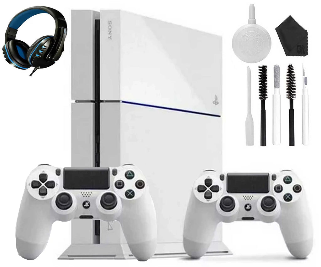 White, New 500GB 2 Like Headset With Gaming Controller Cleaning Console Kit 4 PlayStation