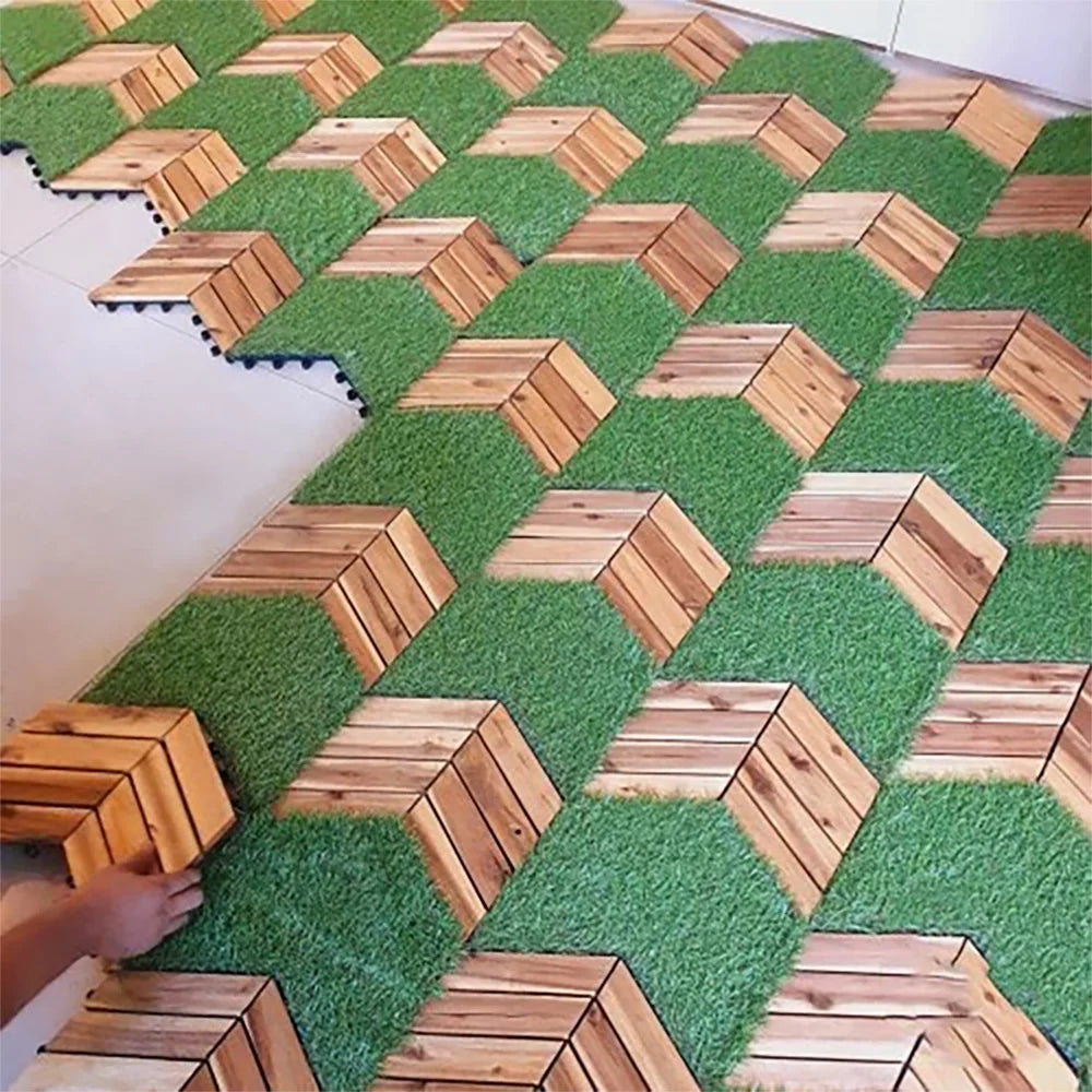 | Grass Table Decor Rubber Cal Snap (Pack Grass Tile for Tiles, Grass 12"x12")Turf Grass 10, Deck Outdoor Tiles Tiles Flooring - Home Fake Floor Patio Interlocking On Balcony Tile of Tiles, Artificial