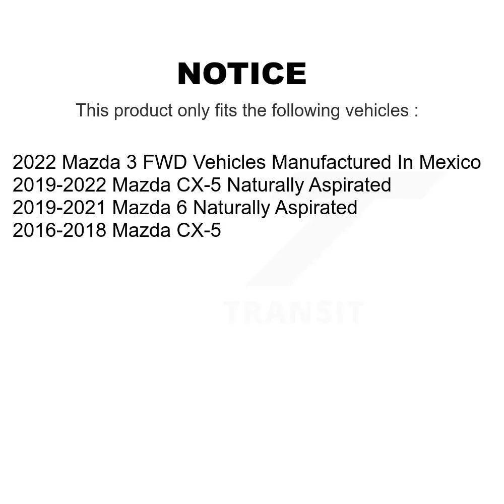 Rotors Pair For 6 Disc Mazda Brake Front CX-5 Coated KG-100374 3