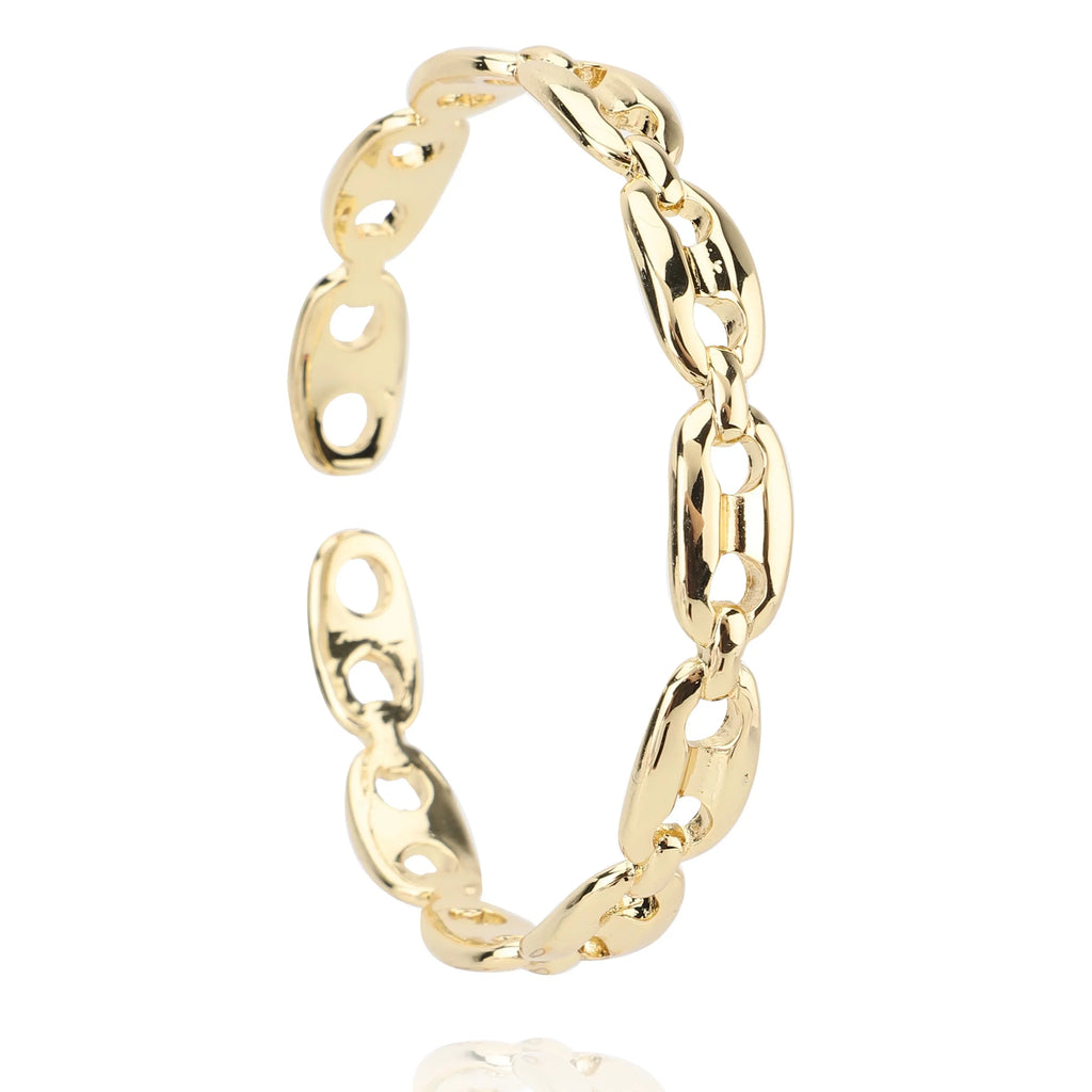 Women Havana Gold-plated For Mariner Callie 18K Bangle Link Vintage
