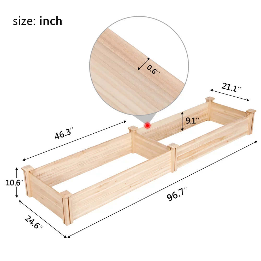 Greenhouse Alden Yard Raised Bed Wooden Design Planter Garden Patio for Box