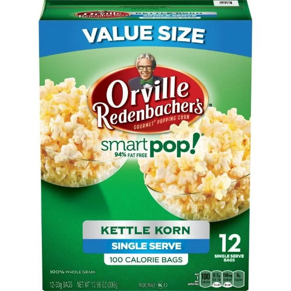 Microwave SmartPop! Redenbacher's Oz, of Popcorn, Bags, 6) Ct 12 (Pack 1.16 Corn Orville Kettle Mini