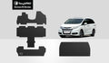 Set - with in Compatible All with Mats Weather Black Full Odyssey HONDA Cargo - Heavy USA) ToughPRO Rubber (Made Duty - - 2014