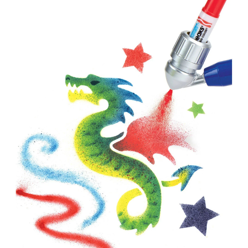 18 Crayola Set, Air Marker Pieces Sprayer