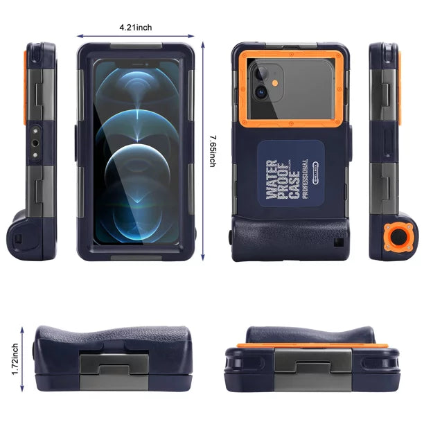 Professional And all Inch Underwater Galaxy UrbanX Protective Snorkeling 6.9 Surfing Up [15m/50ft] Case Phones with F62 Video Photo LCD Lanyard for to Waterproof Swimming Diving Housing