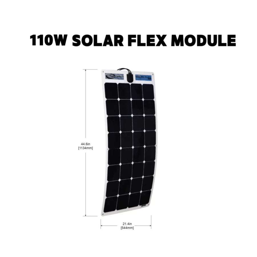 Amp Power! Flexible Mono with (GP-FLEX-100) Crystalline 100W Solar Kit 30 Controller PWM Go Solar
