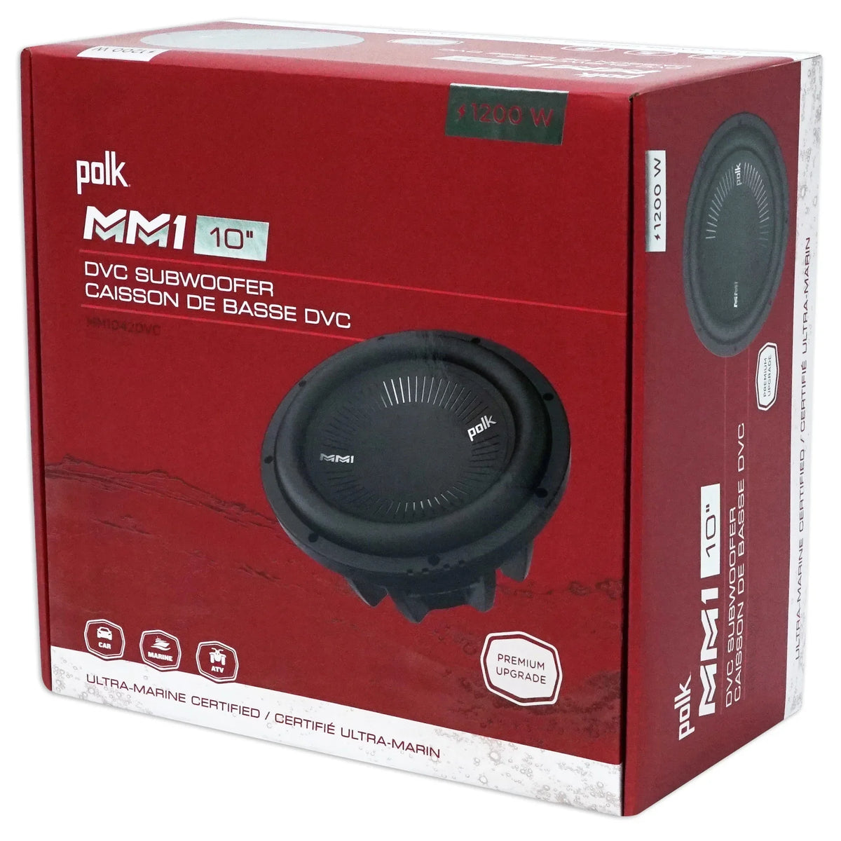 MM1042DVC Sub Box 2400w (2) Subwoofers+Sealed 10” Polk Audio Enclosure+Rockmat