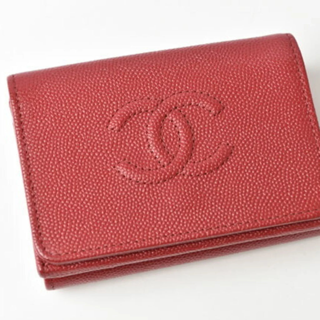 red skin Pre-Owned here (Like mark wallet caviar dark New)