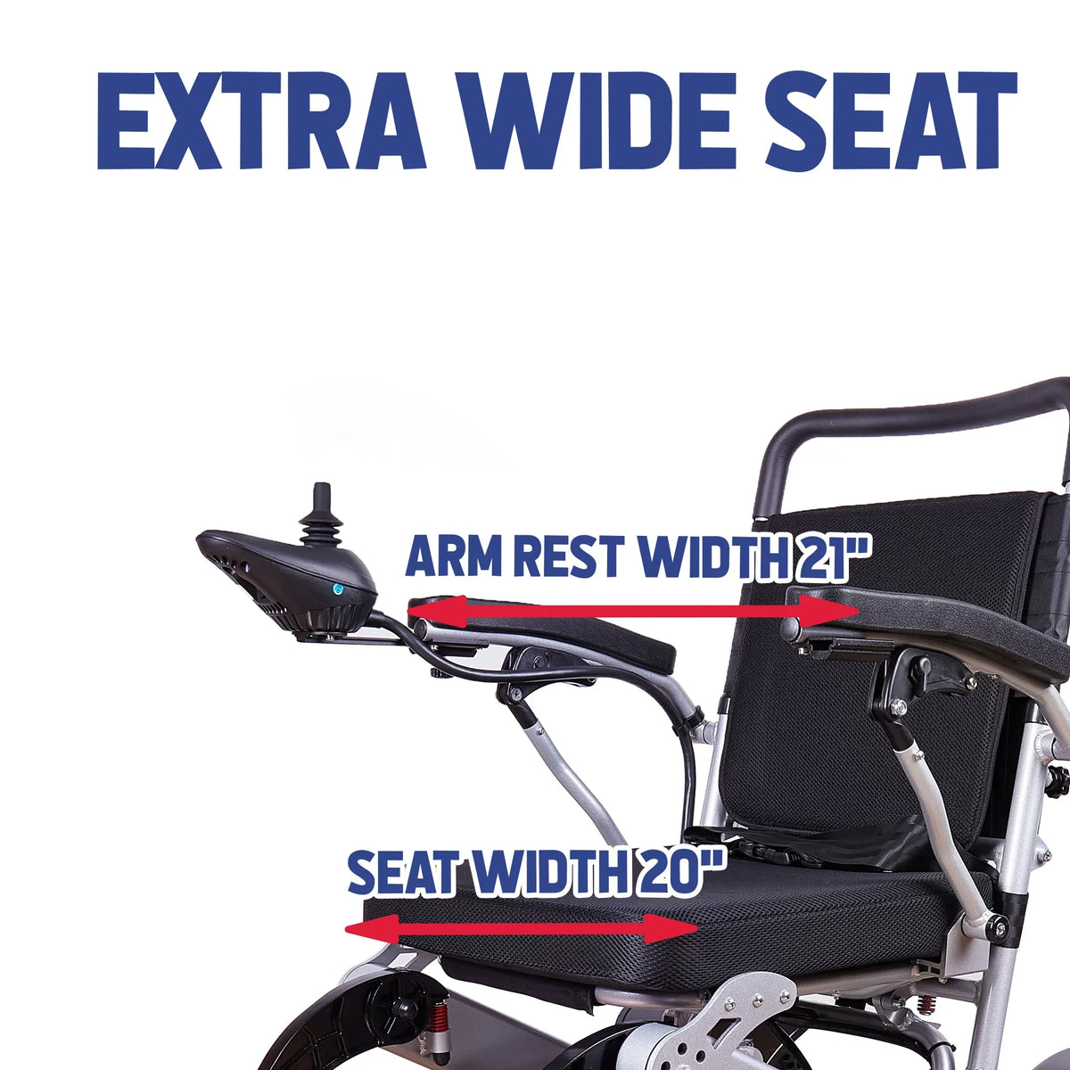 and Electric - Exclusive Alton 500W Lightweight Foldable Power 20 - - - miles SILVER Mobility 360lbs Wheelchairs