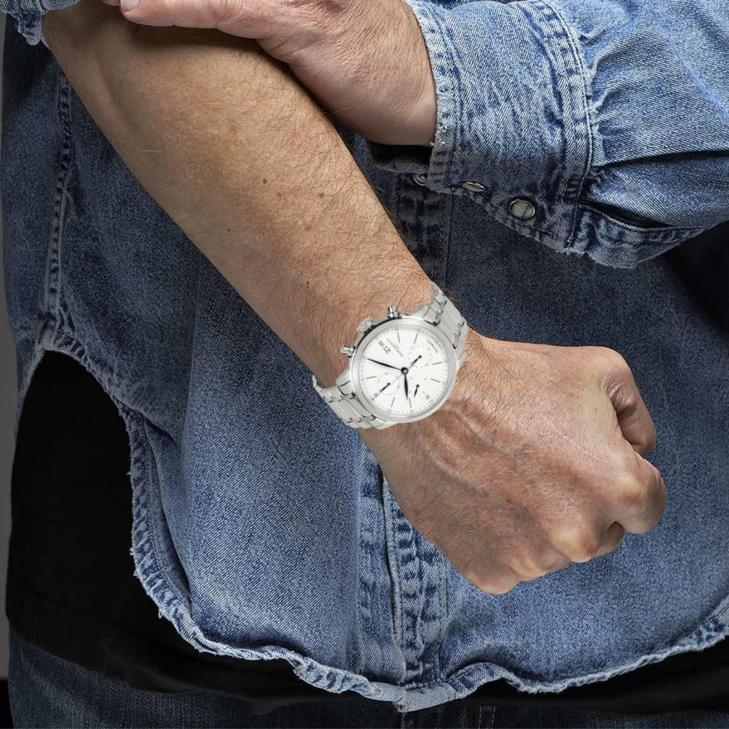 Stainless Men's & Mercier Watch Classima in Steel Pre-Owned Baume MOA10331