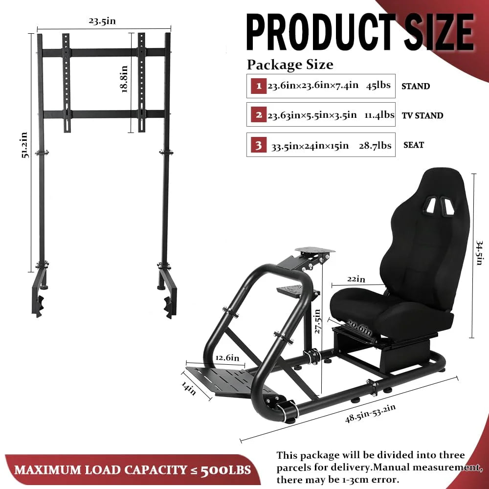 Logitech TV Stand Supllueer Racing Cockpit Sim G923 G920 Fanatec G29 with Fit Thrustmaster Seat &
