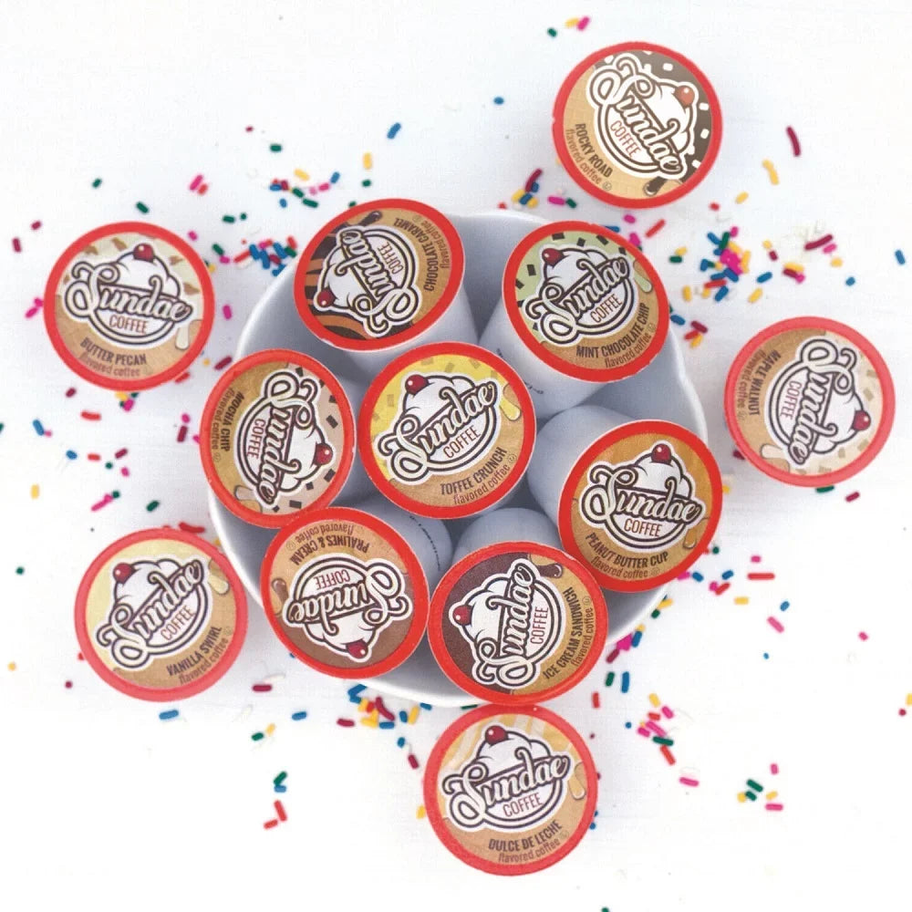 Sundae Keurig 48 K-Cup Variety Coffee K-Cups Flavored Brewers Cream Pack for Ice