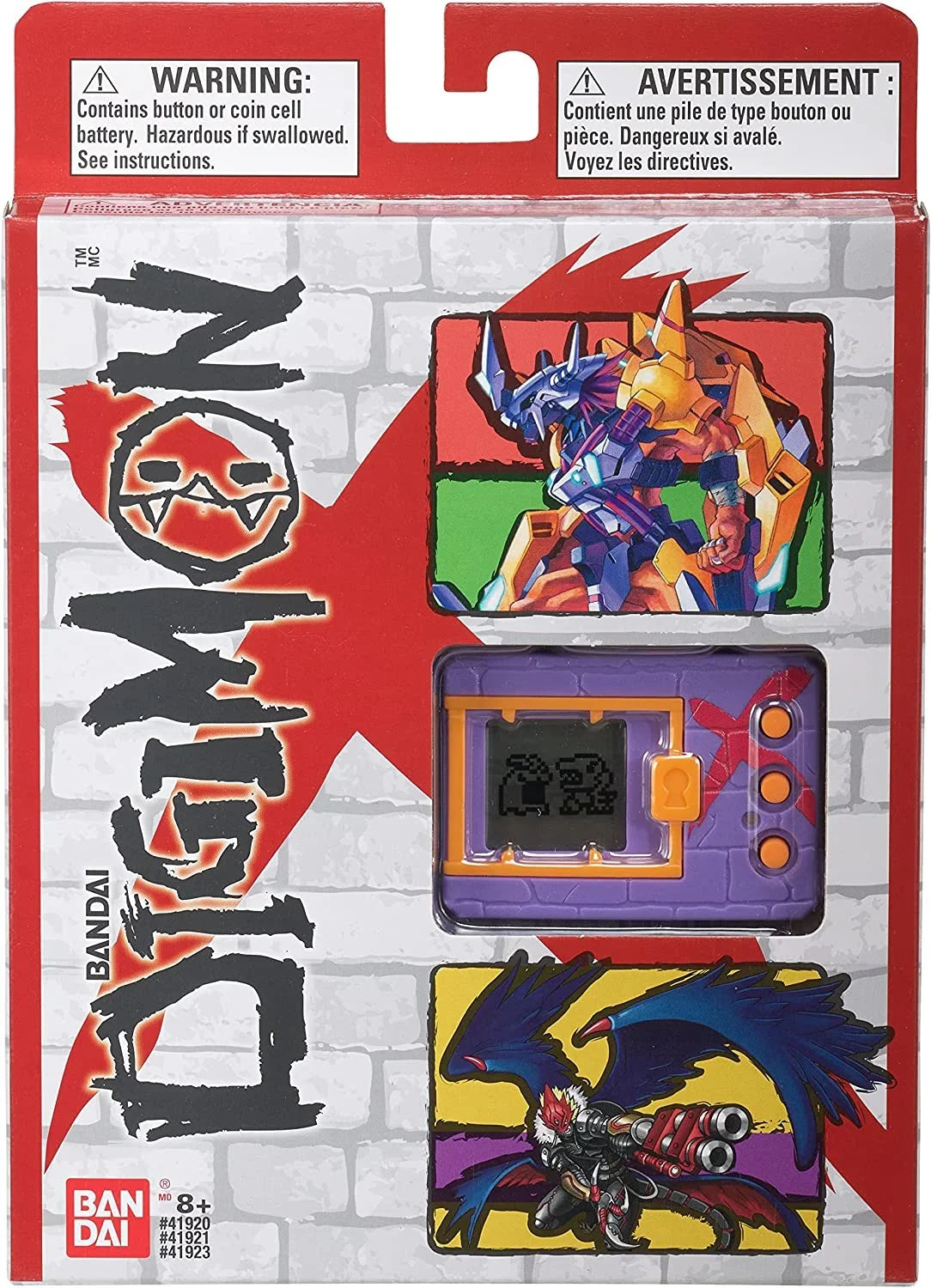 Bandai Red (41923) X Digimon Purple Pet - Virtual Digivice Monster &
