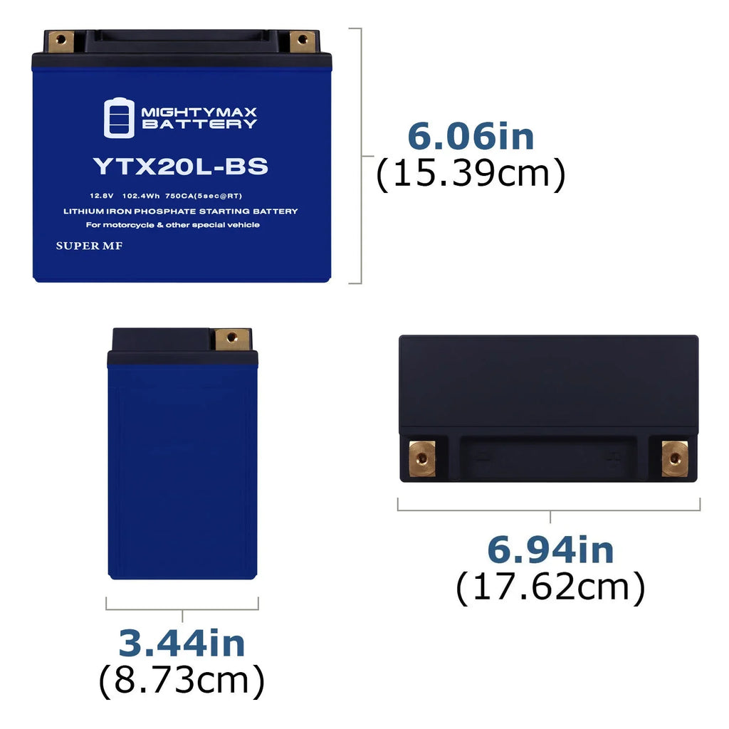 1500 Ski with YTX20L-BS Lithium 17-20 Jet SXR Battery compatible Kawasaki Replacement