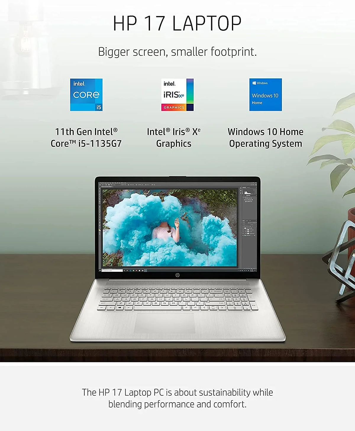 Graphics, Laptop, Anti-Glare Xe Oydisen Iris 2021 Gen 17" + Webcam, Screen, 17 TB RAM, HD+ i5-1135G7, Cloth Life, Long Win10, Battery HDD, 11th 2 Newest Silver GB Mics, Core 32 HP
