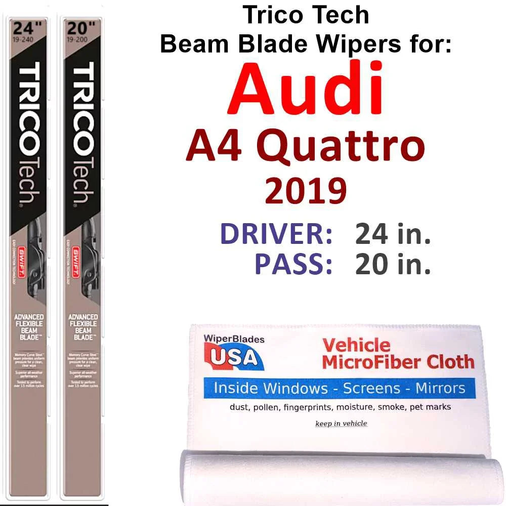 Blade Quattro Audi of (Set 2019 A4 Wipers 2) Beam