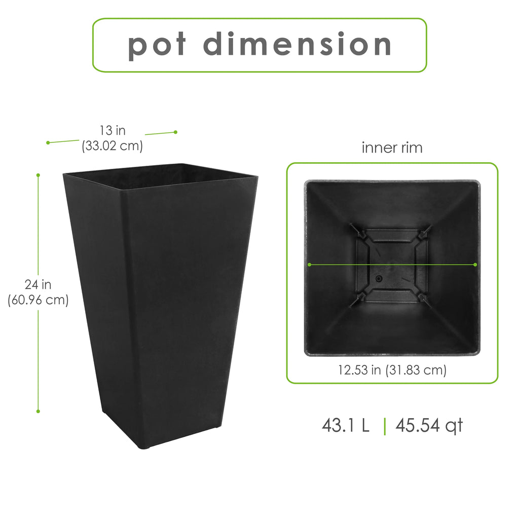 Home 24’’ Multy Slate Avondale Planter