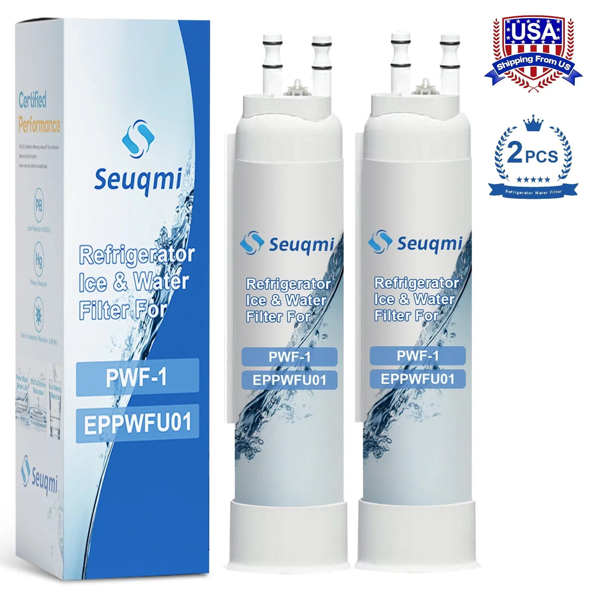 and FPPWFU01 filters Frigidaire®PurePour Seuqmi PWF-1 2Pack brand ice with are compatible water