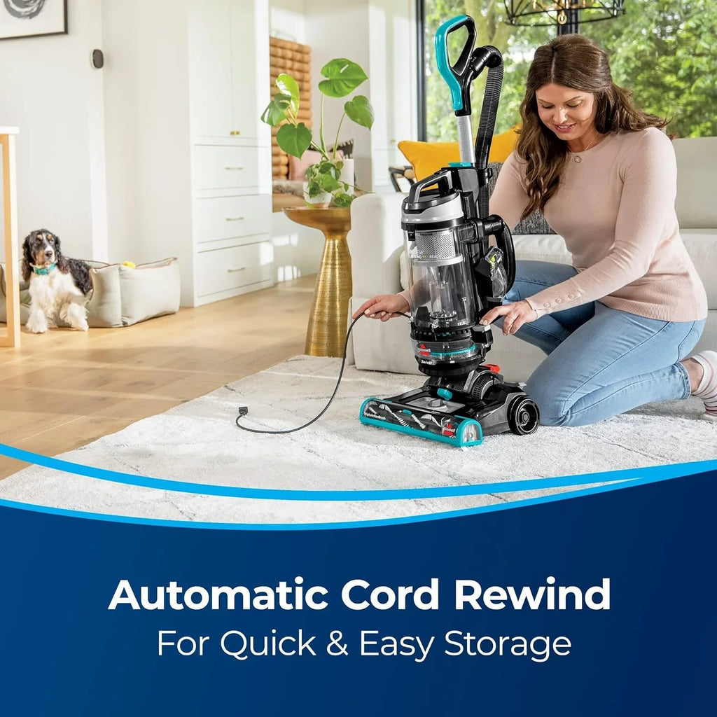 Swivel CleanView Pet Rewind, Automatic Release Vacuum (Color Cord Rewind may Quick and Swivel Wand, Bissell vary),Black Cleaner, Reach 3197A with Steering