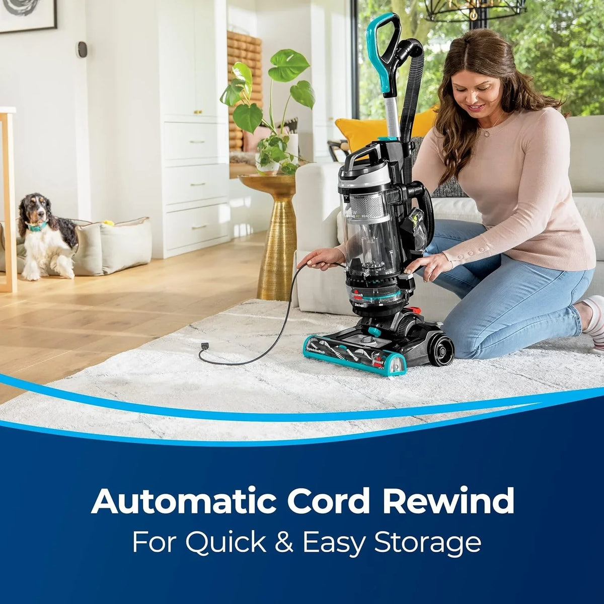 Swivel CleanView Pet Rewind, Automatic Release Vacuum (Color Cord Rewind may Quick and Swivel Wand, Bissell vary),Black Cleaner, Reach 3197A with Steering