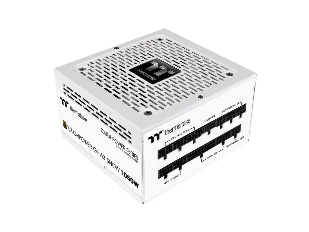 GF Toughpower 12VHPWR Ready Power Warranty Modular Gen.5 ATX Connector Year Supply; A3 PS-TPD-1050FNFAGU-N; Edition SLI/Crossfire Full 600W 10 Gold Snow 3.0 1050W Included; Thermaltake 80+ PCIe
