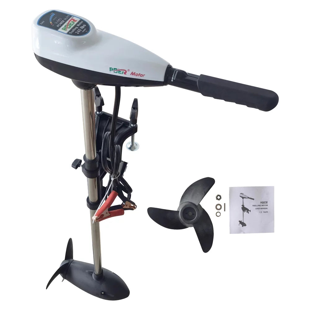 Saltwater Outboard Outboard Electric Motor Thrust Trolling Engine 24V PreAsion 240lbs Electric Motor