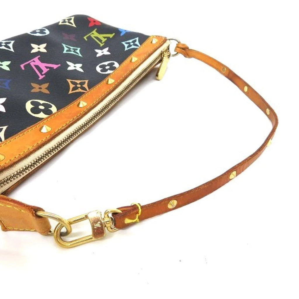 Multicolor Used 2WAY Ladies Authenticated Pouch Accessoire Handbag Pochette Monogram M92648