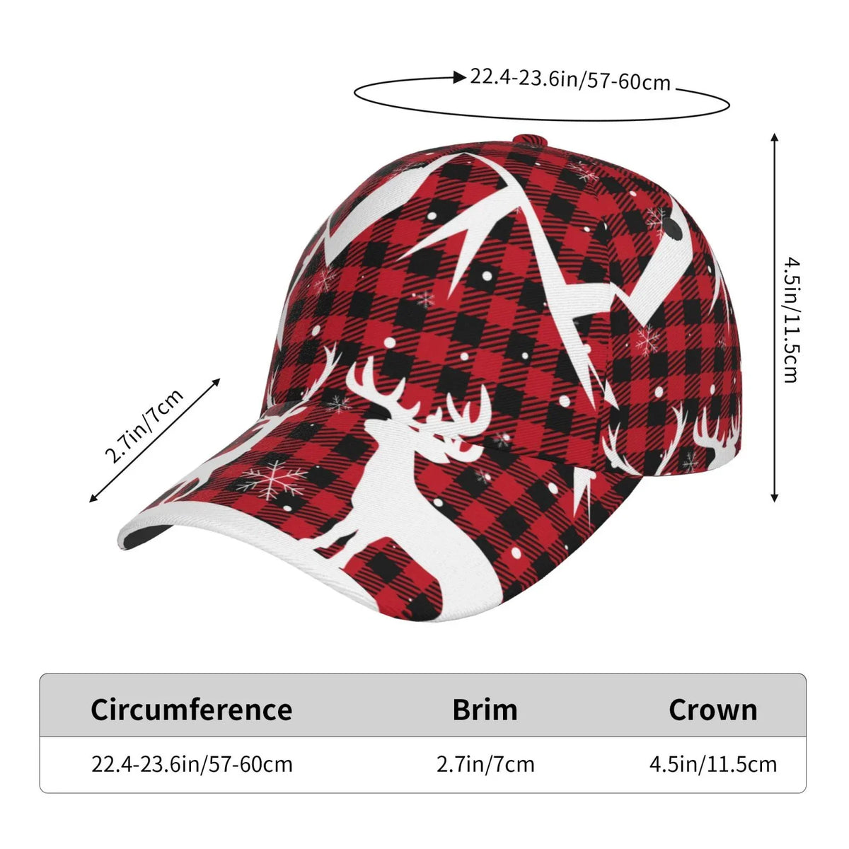 Hat(Christmas Plaid) Cap Running All Baseball Workouts and for Outdoor Dad Seasons Size Activities Buffalo Adjustable Balery