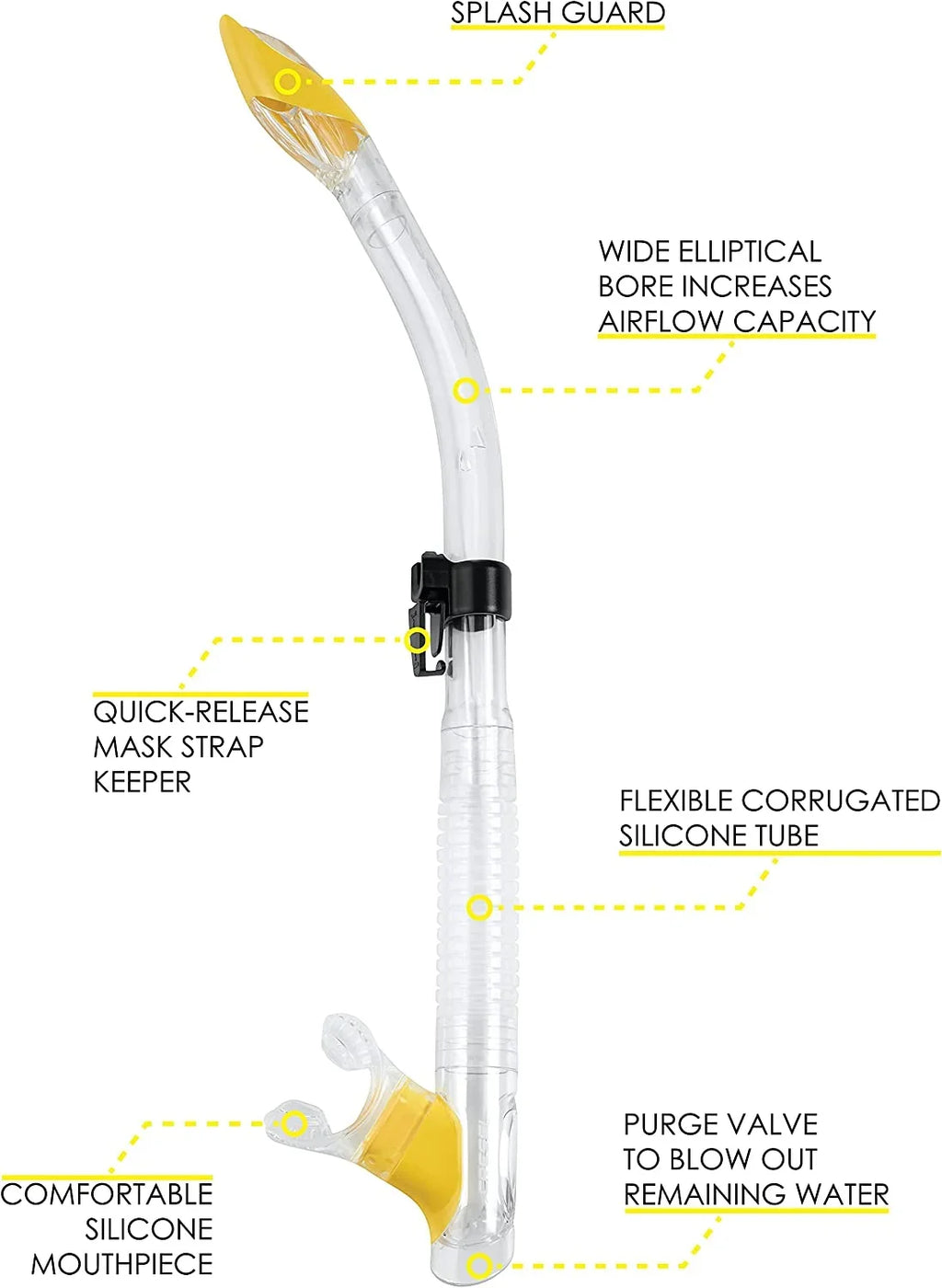 for Semi-Dry Purge Snorkeling, Italy | Tao: Snorkel Scuba and Diving, in Cressi Quick-Release Snorkel designed - Keeper, Valve Adult Freediving