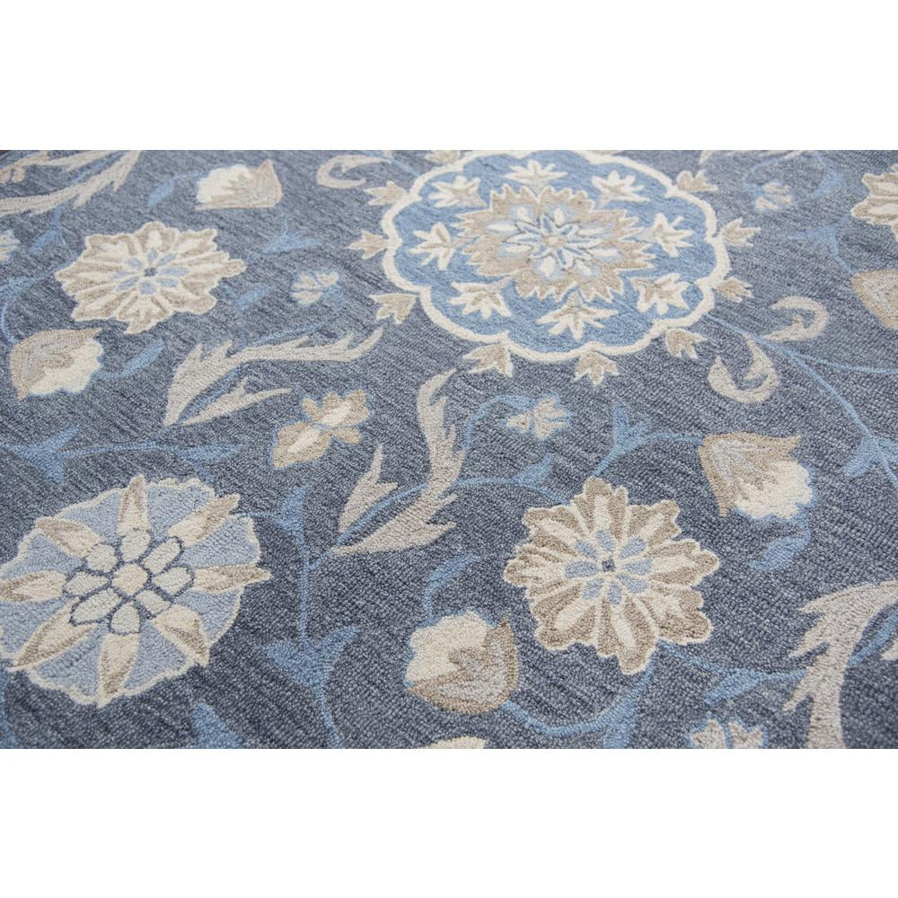 10' Floral Gray/Blue Area Cascade Dk Rug 13' Decor Alora x Gray/Tan/Coco/Gray