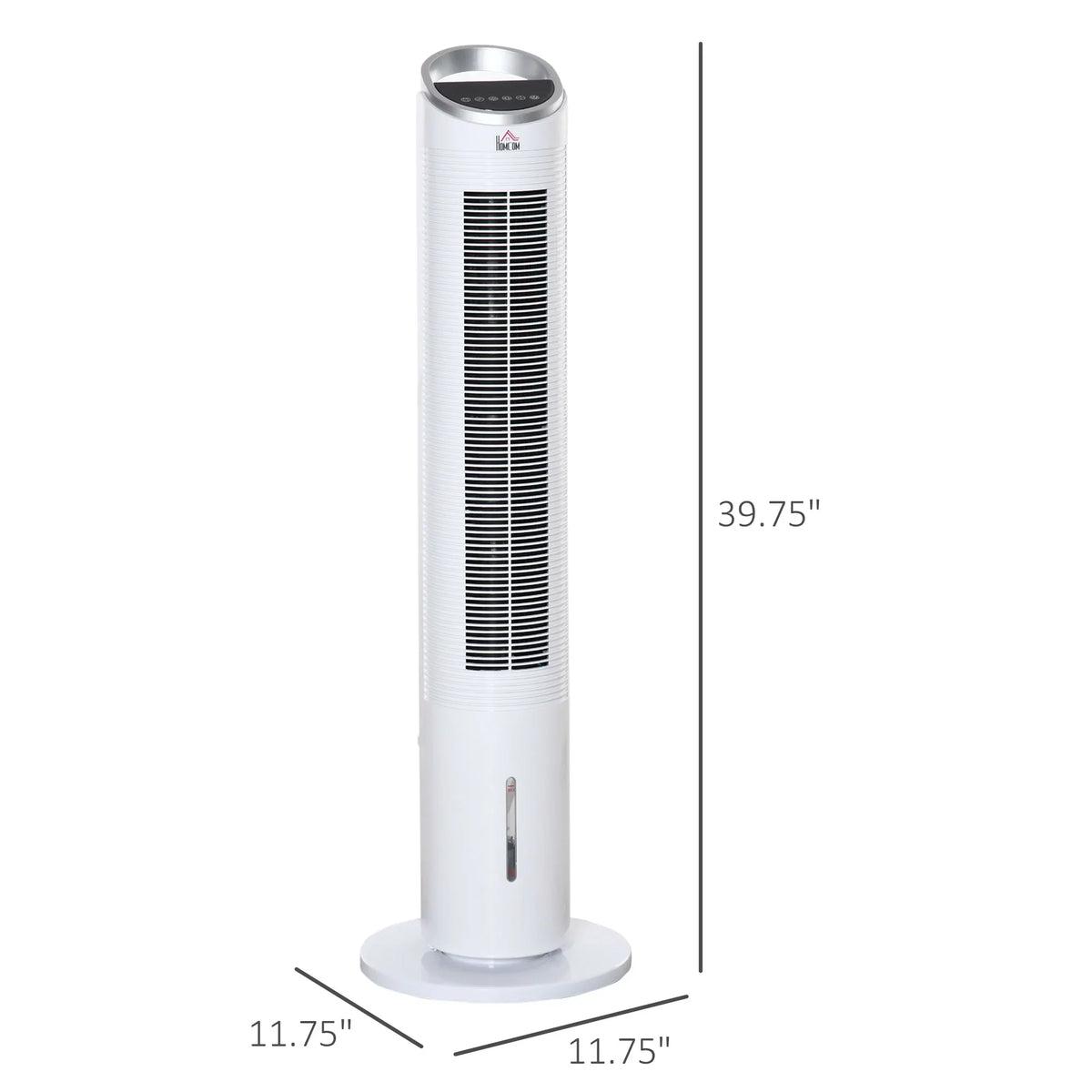 3 Humidifier, Office, Remote, Home Modes, 40" 3 Oscillating, Ice Display, White 3-In-1 Cooling Speeds, LED 8H Cooler HOMCOM Fan Air for Evaporative with Timer,