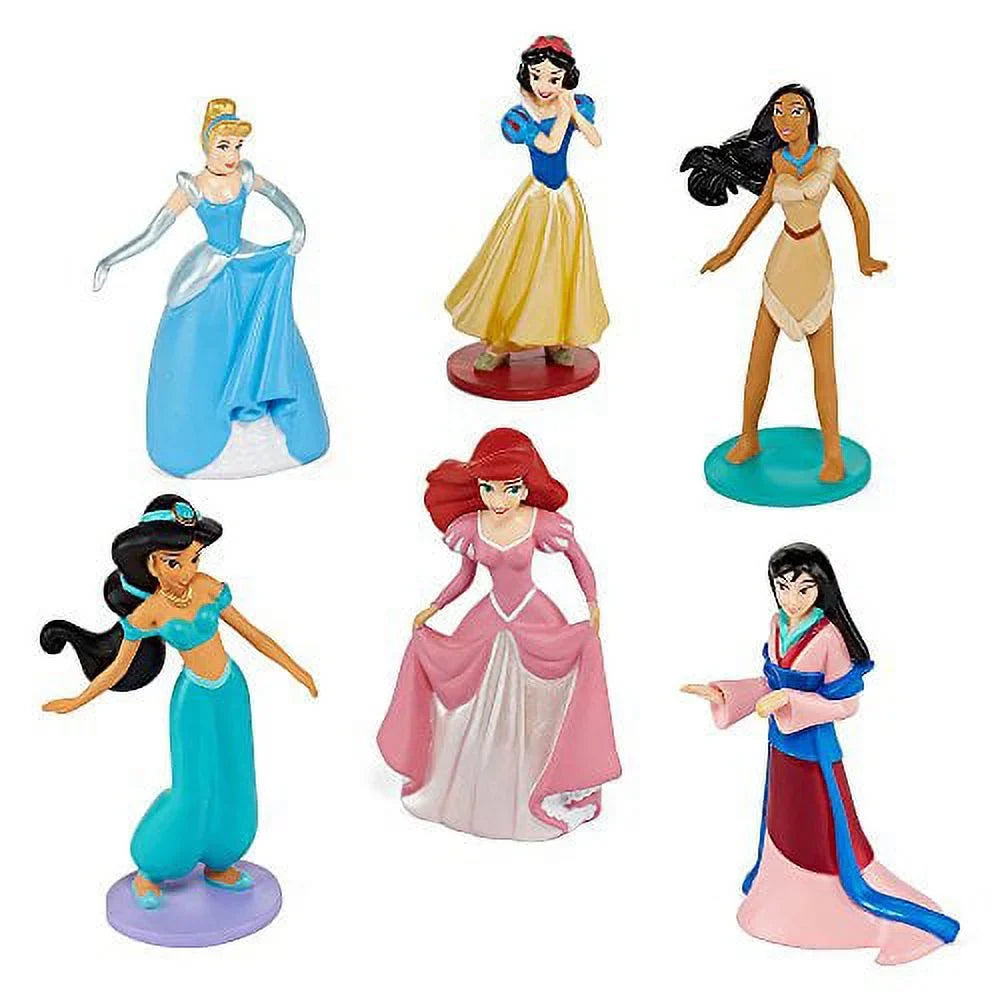 Princess Piece pc Snow White Disney Jasmine Cinderella Mulan Collection 6 Pocahontas Ariel Playset Figurine