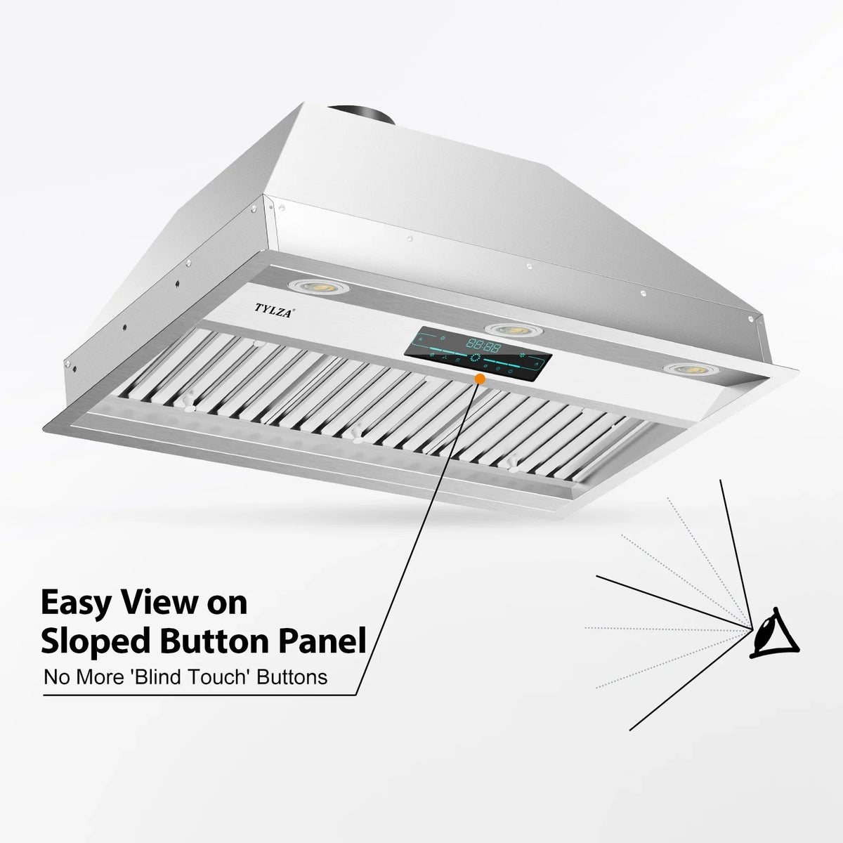 with Gesture Range Sensing&Touch Hood 900 CFM, Stove Kitchen Cabinet Vent Speed Panel Under Hood, 4 Control 30"