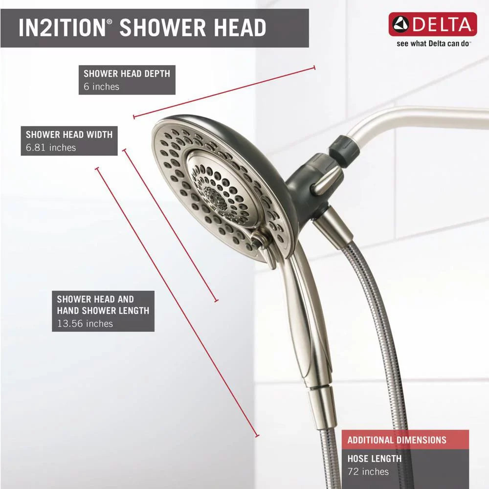 Head In2Ition Two-In-One Delta Shower Faucet 5-Mode Massage