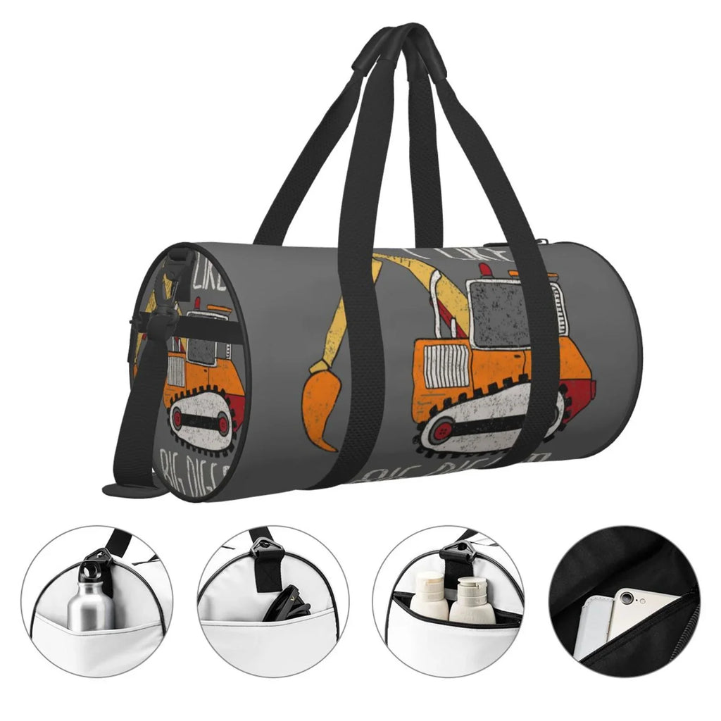 Bag Big Bag Like Sports Gym Digger Waterproof Travel I Luggage Cylinder Large Coaee Capacity and Pocket Compartment with Bag