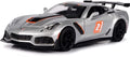 Silver Diecast - Motor Toy 73785SV Model ZR1 Max 1/24 scale - #2, 2019 Corvette Car Chevy