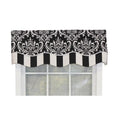 16"L Pocket, Trimmed. Valance X Rod Ozbourne 3" Layered, Black. Home Glory RLF 50"W